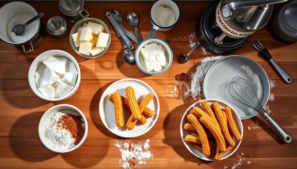 Churro Cheesecake Preparation Station