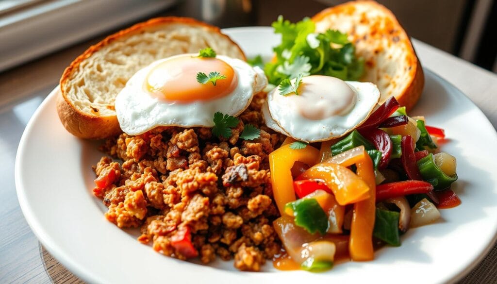 Corned Beef Hash Breakfast Plating