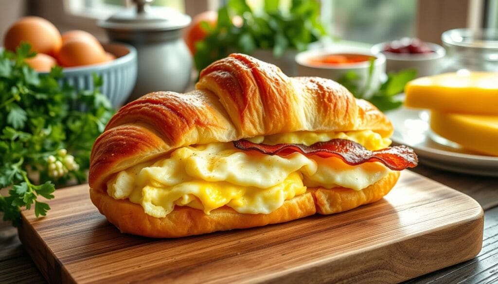 Crescent Roll Breakfast Sandwich