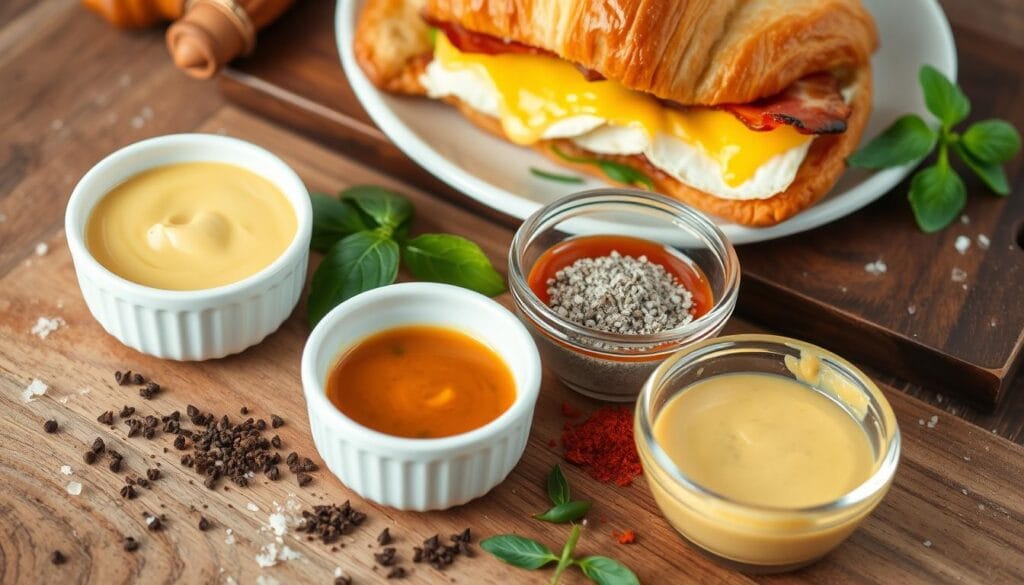 Croissant Sandwich Sauces and Seasonings