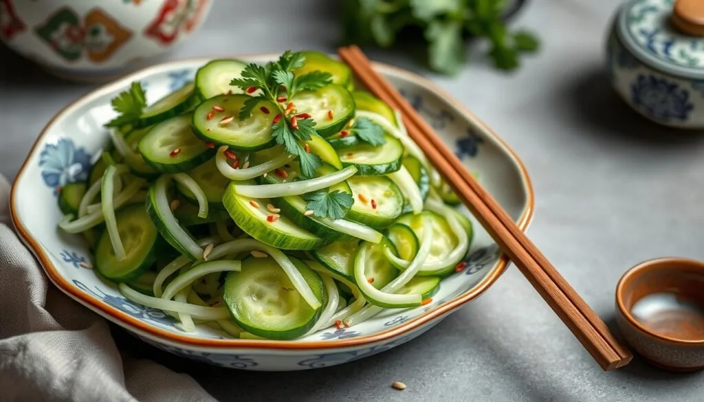 Din Tai Fung Cucumber Salad Presentation